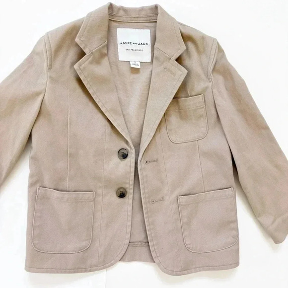 Janie & Jack Stretch Twill Blazer Jacket Size 3 - Picture 6 of 6